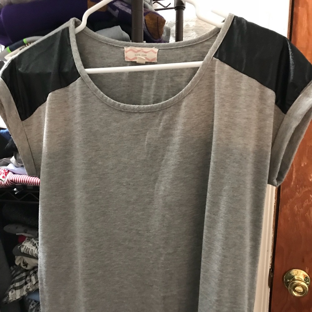 👚pink.rose gray top